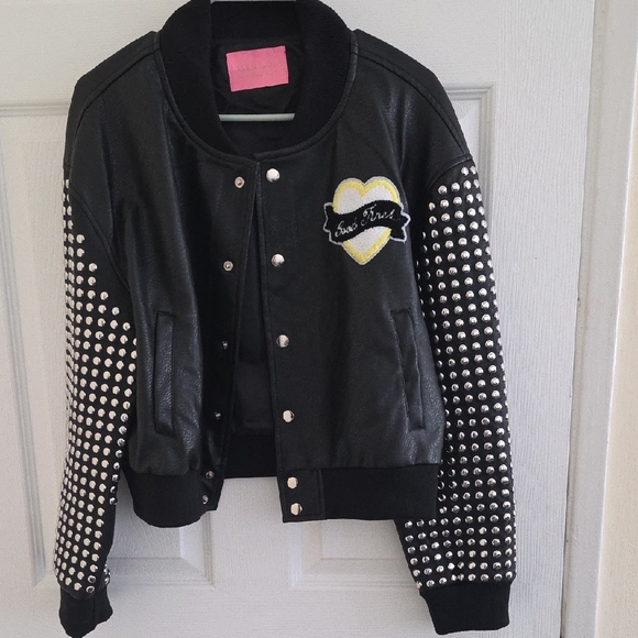 Azalea Wang Jackets & Blazers - Black Studded Leather Jacket